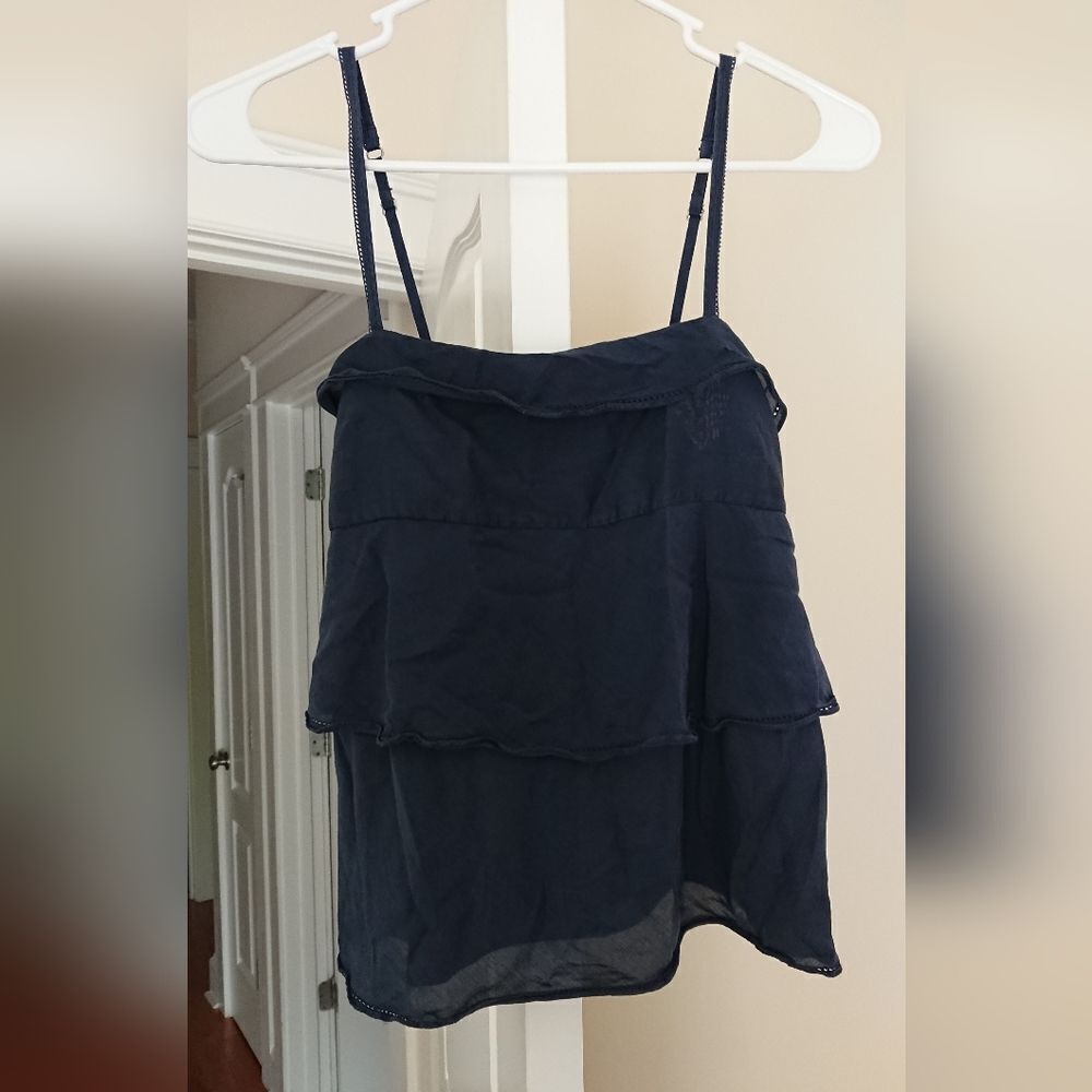 Abercrombie & Fitch Tiered Top navy blue Tank Top size XS